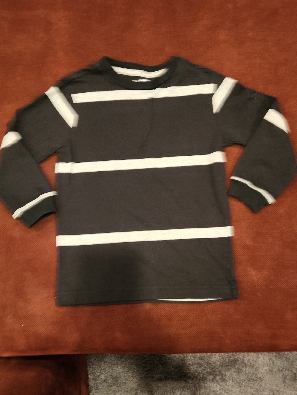 Old Navy Boys Long-Sleeve Stripe Tee - Black & White Size XS(5)